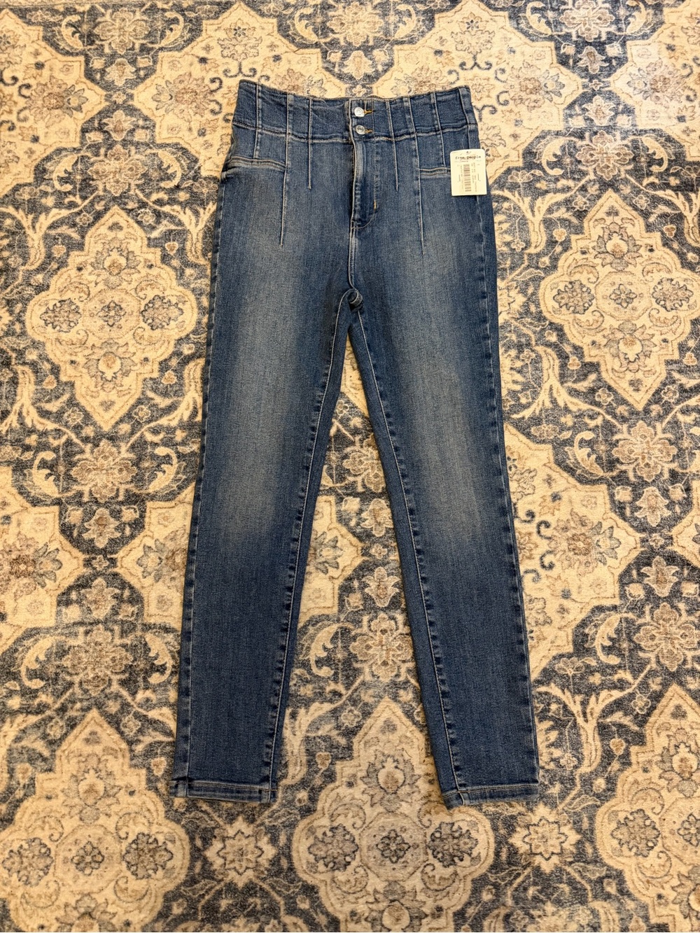 We The Free High-Rise Skinny Jeans in Dark Blue Wash